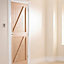 Unglazed Cottage Oak veneer External Front door, (H)2032mm (W)813mm
