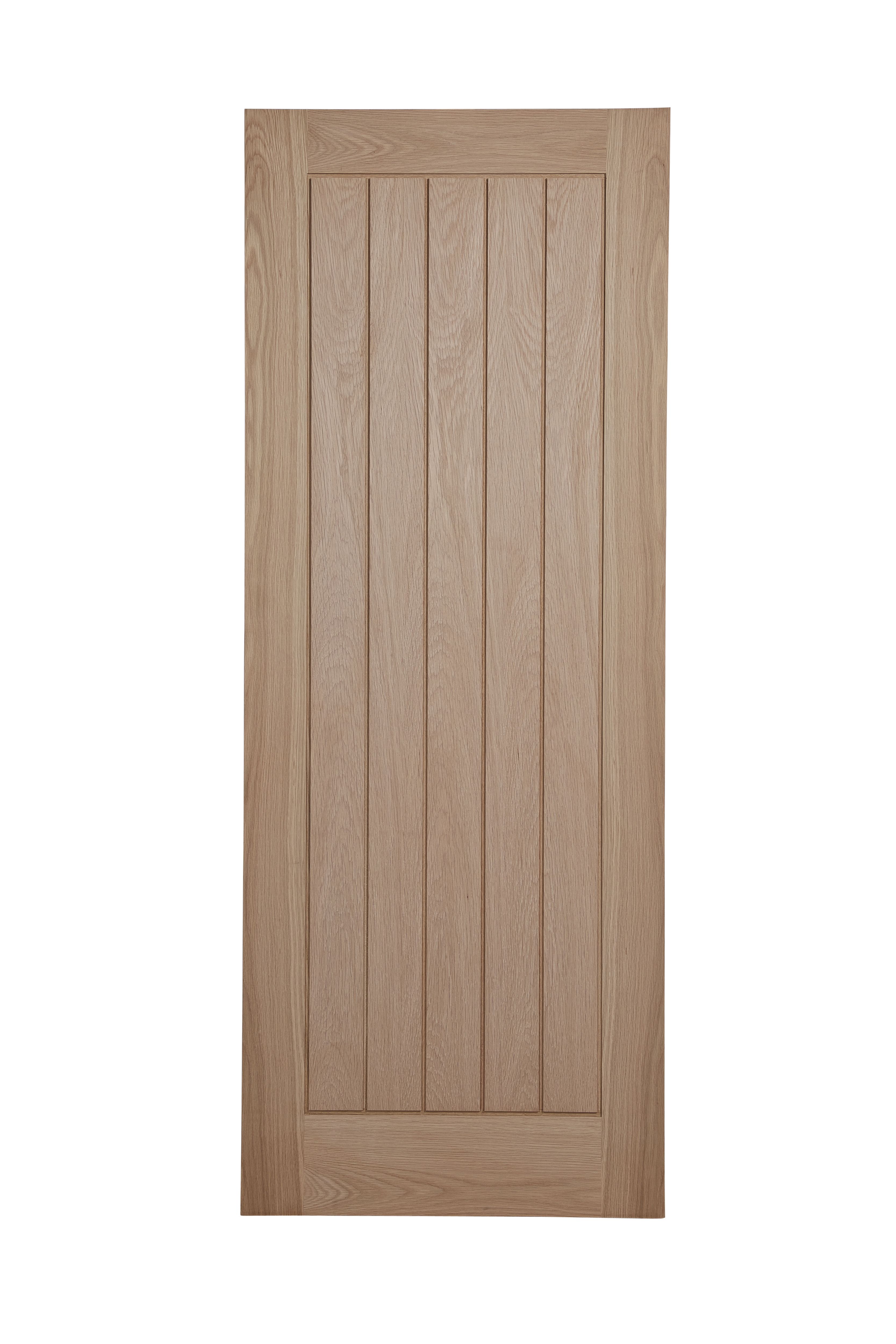 Unglazed Cottage Oak veneer Internal Door, (H)1981mm (W)686mm (T)44mm