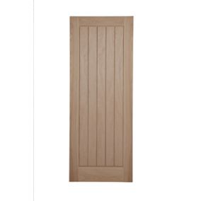 Unglazed Cottage Oak veneer Internal Door, (H)1981mm (W)838mm (T)44mm