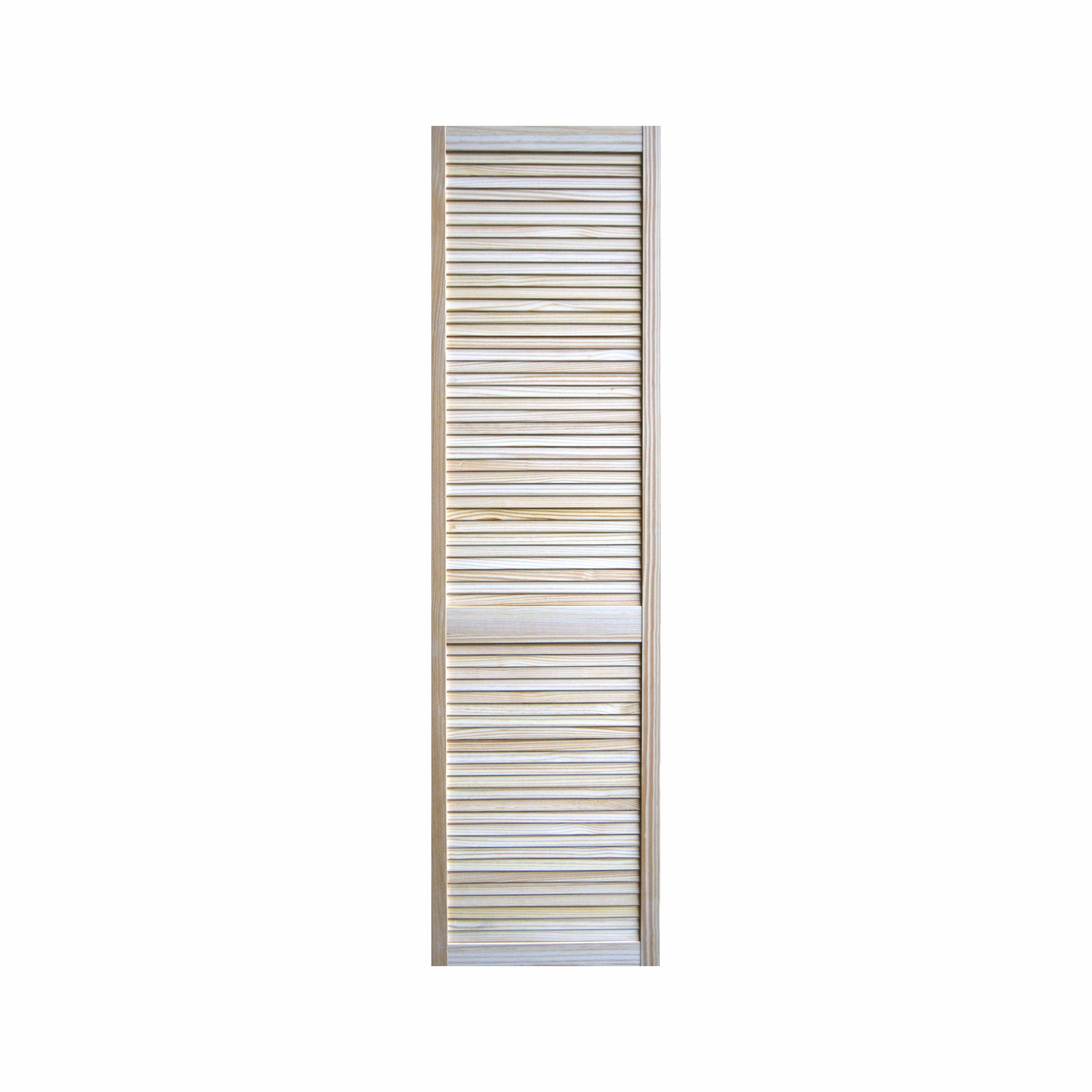 Unglazed Louvre Pine veneer Internal Pine Door, (H)1981mm (W)533mm (T)21mm