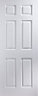 Unglazed White Internal Sliding Door, (H)2040mm (W)826mm