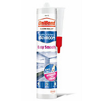 UniBond Easy smooth White Silicone-based Living area Sanitary sealant, 300ml