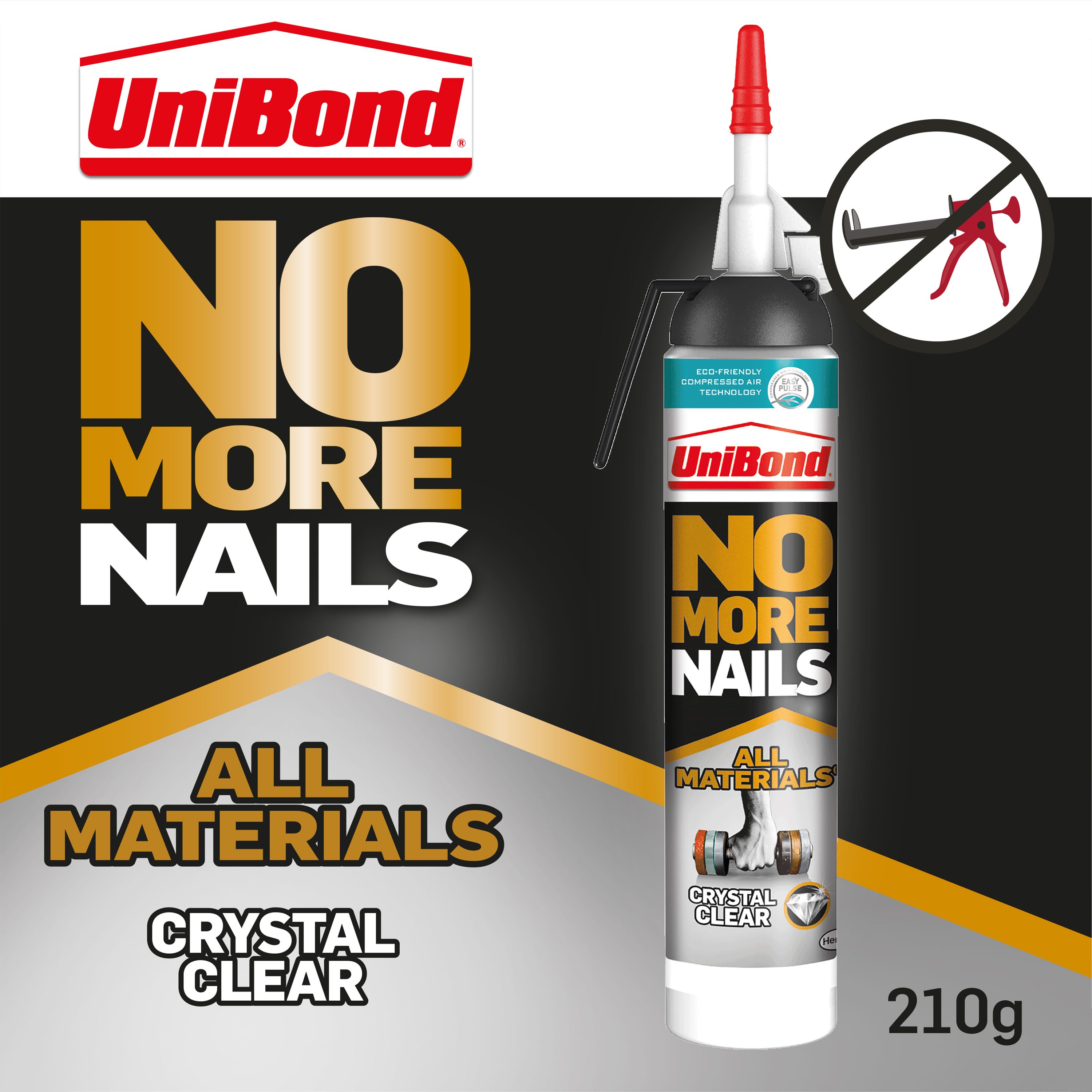 UniBond No More Nails Crystal Clear Grab adhesive 210g