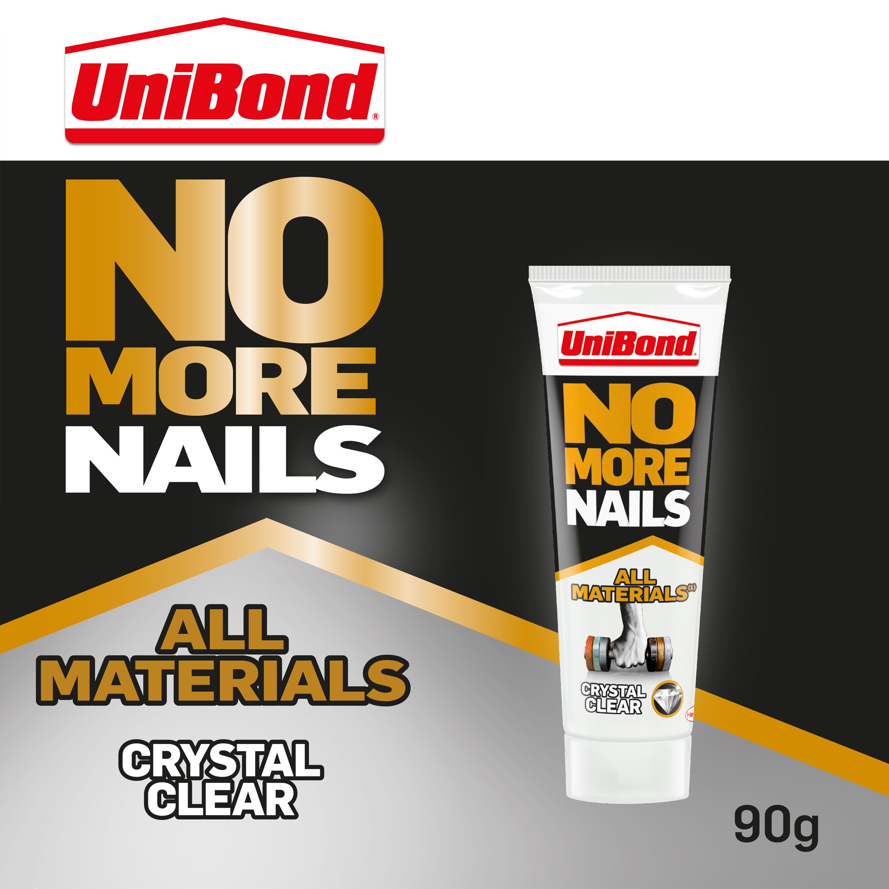 UniBond No More Nails Crystal Clear Grab adhesive 90g