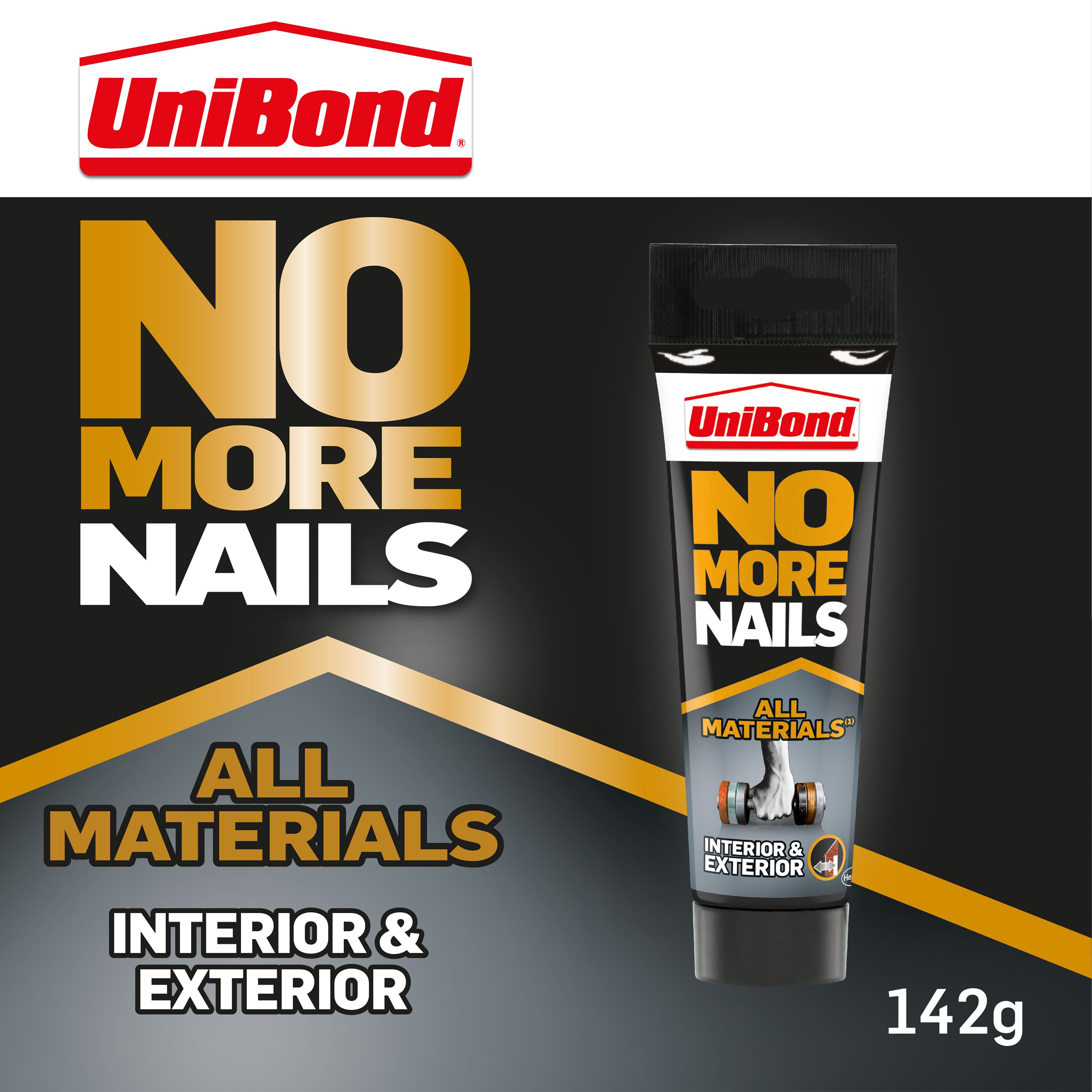 UniBond No More Nails Interior & Exterior White All materials Grab adhesive 142ml