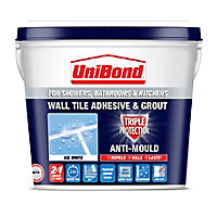 UniBond Ready mixed Ice white Tile Adhesive & grout, 6.4kg