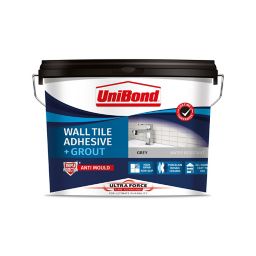 UniBond UltraForce Ready mixed Grey Tile Adhesive & grout, 12.8kg
