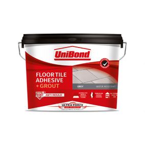 UniBond UltraForce Ready mixed Grey Tile Adhesive & grout, 14.3kg