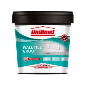 UniBond UltraForce Ready mixed Grey Wall tile Grout, 1.38kg Tub