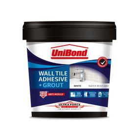 UniBond UltraForce Ready mixed Ice white Tile Adhesive & grout, 1.38kg