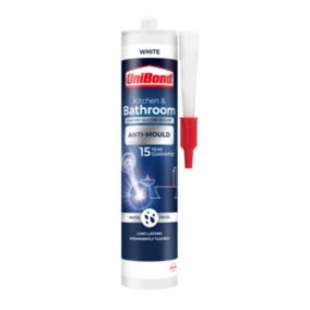 UniBond White Silicone-based Bathroom & kitchen Sanitary sealant, 300ml