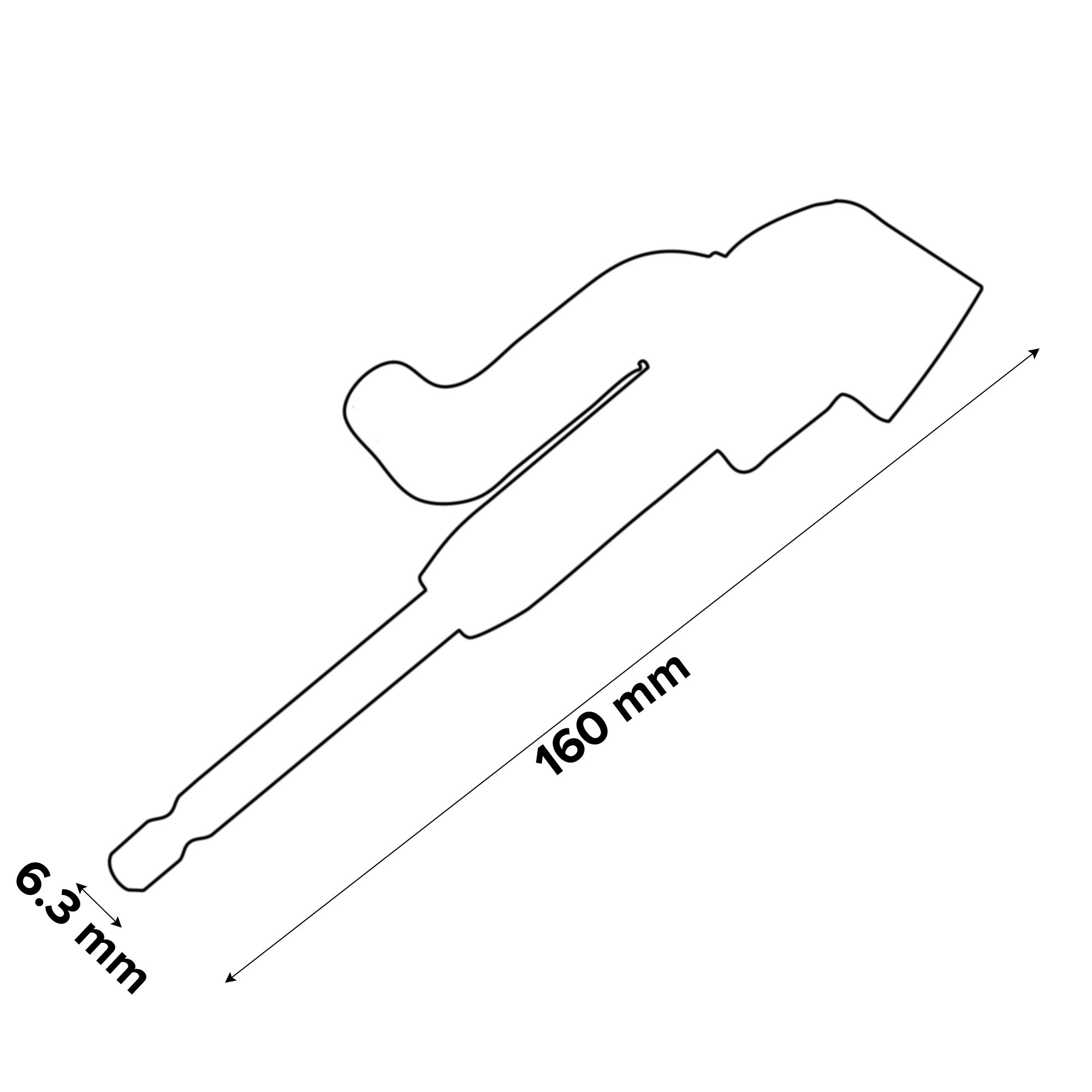 Universal Alloy steel Screwdriver bit holder (L)160mm