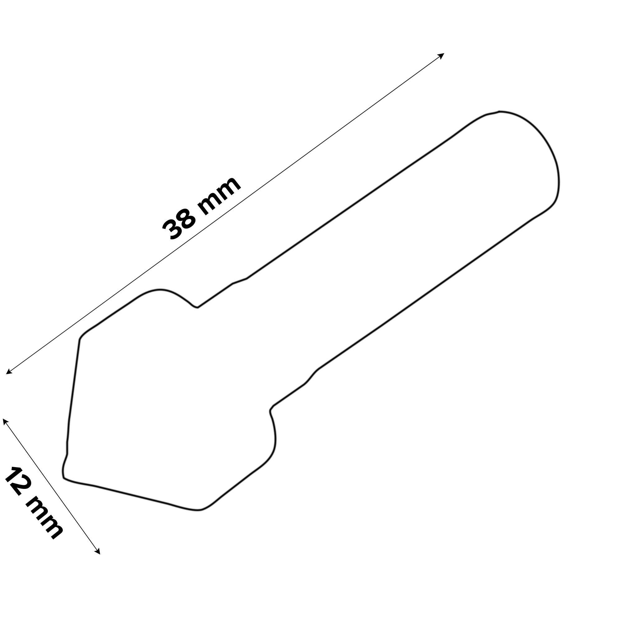 Universal Carbon steel Countersink (Dia)12mm (L)38mm