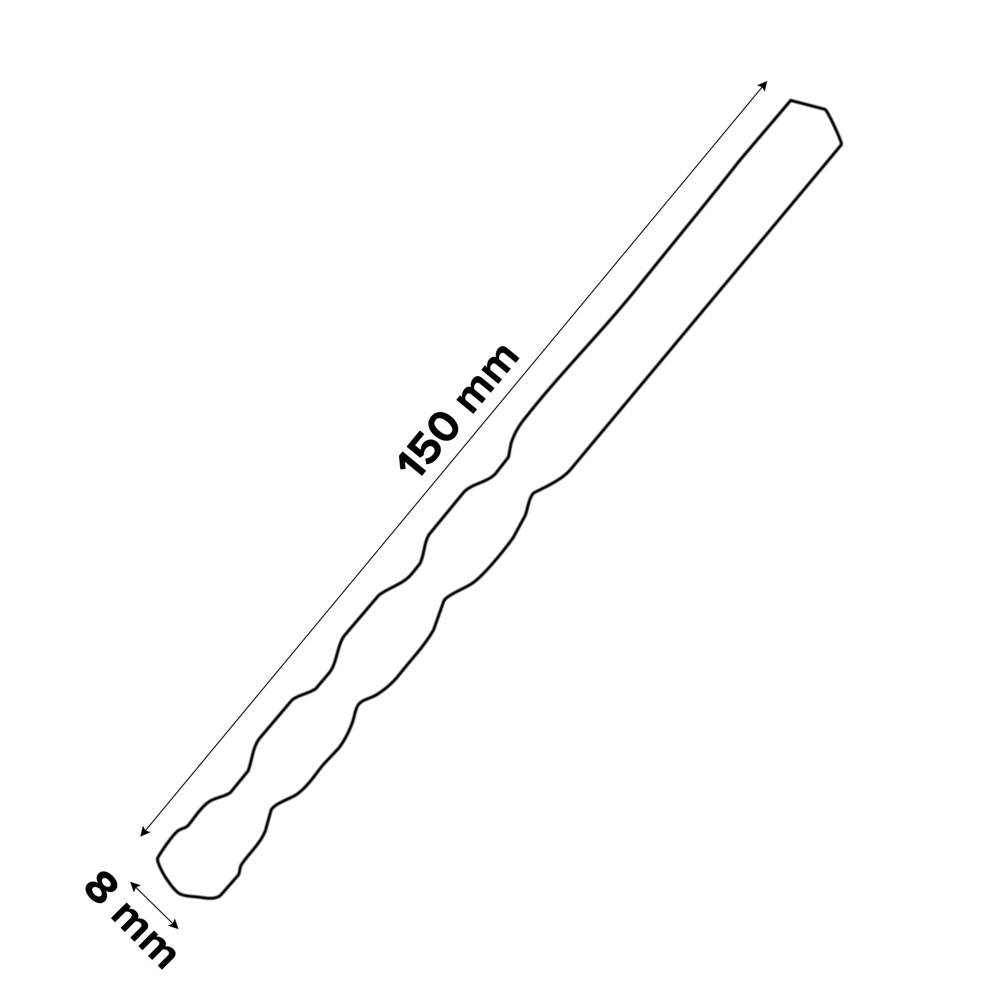 Universal Masonry Drill bit (Dia)8mm (L)150mm