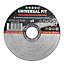 Universal Metal Cutting disc 115mm x 1mm x 22.2mm, Pack of 5