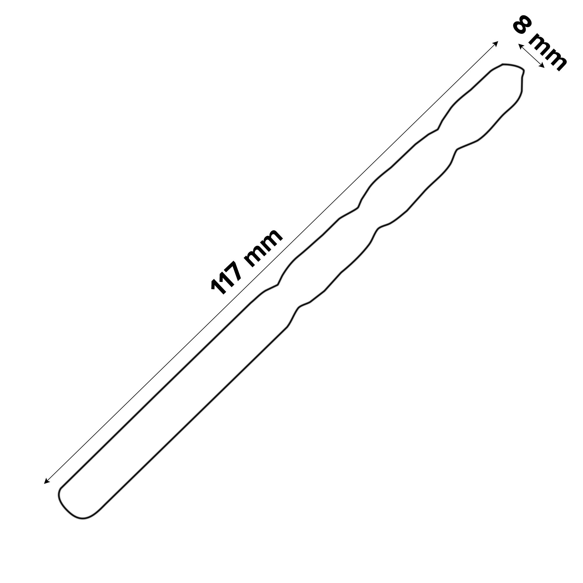 Universal Metal Drill bit (Dia)8mm (L)117mm