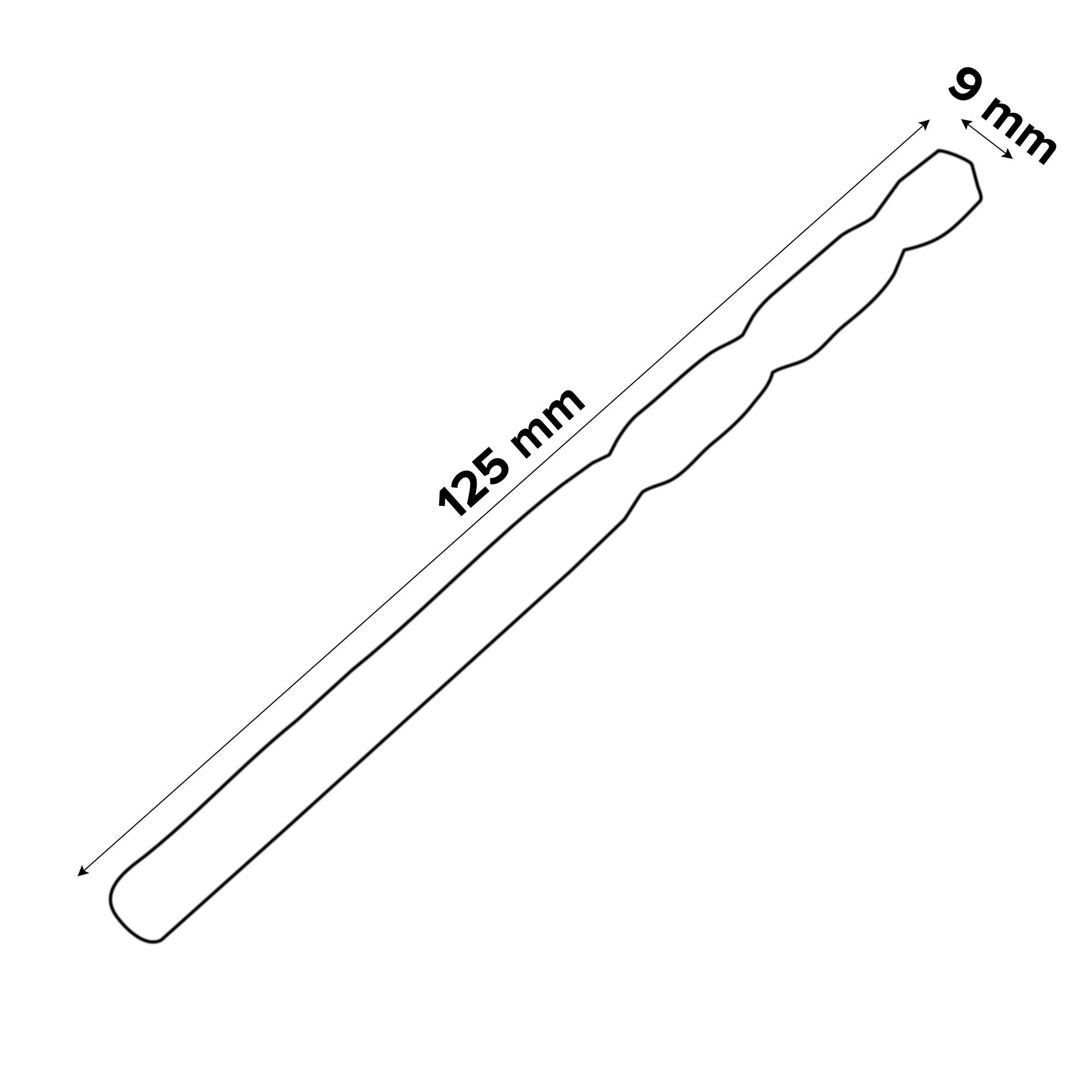 Universal Metal Drill bit (Dia)9mm (L)125mm