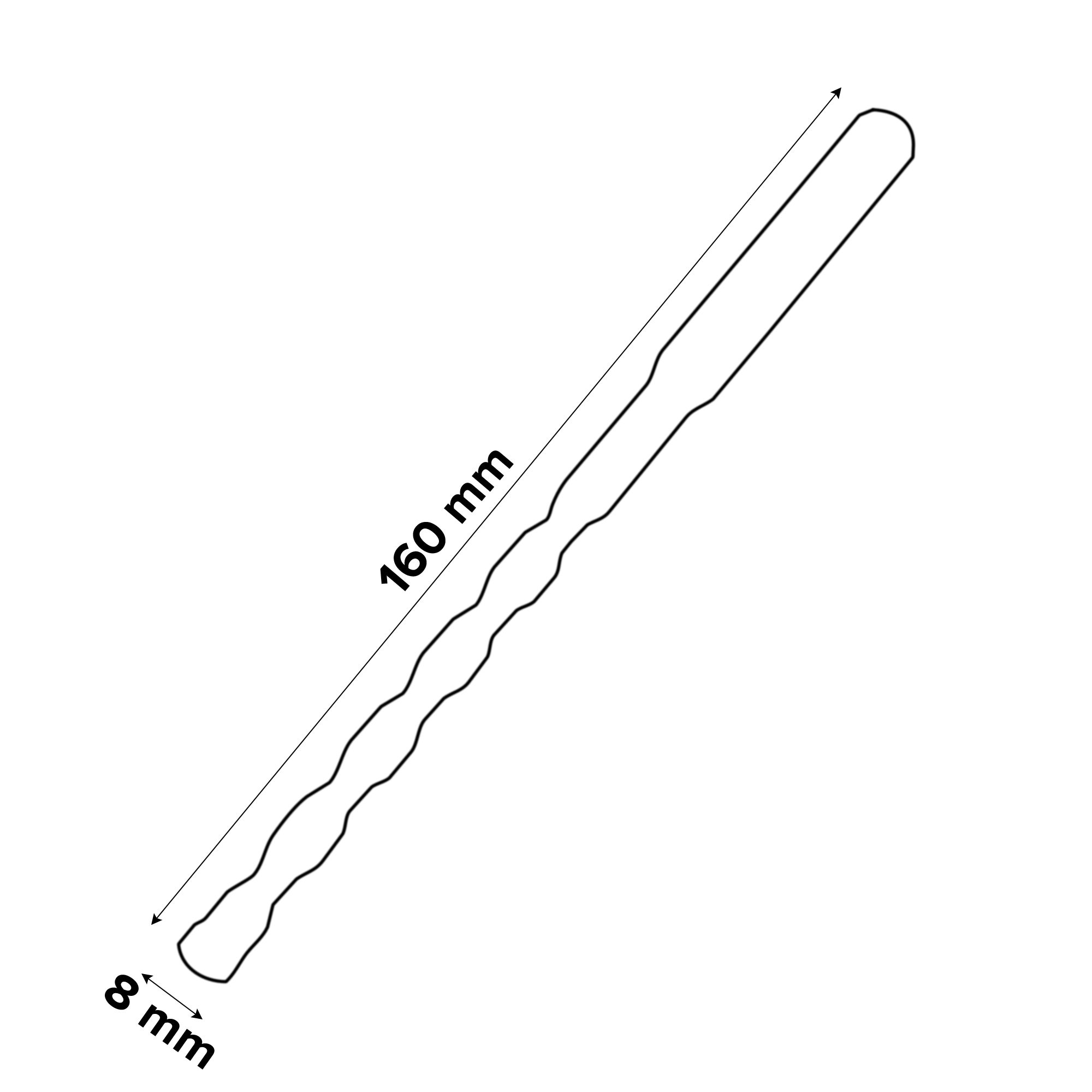 Universal SDS plus Masonry Drill bit (Dia)8mm (L)160mm