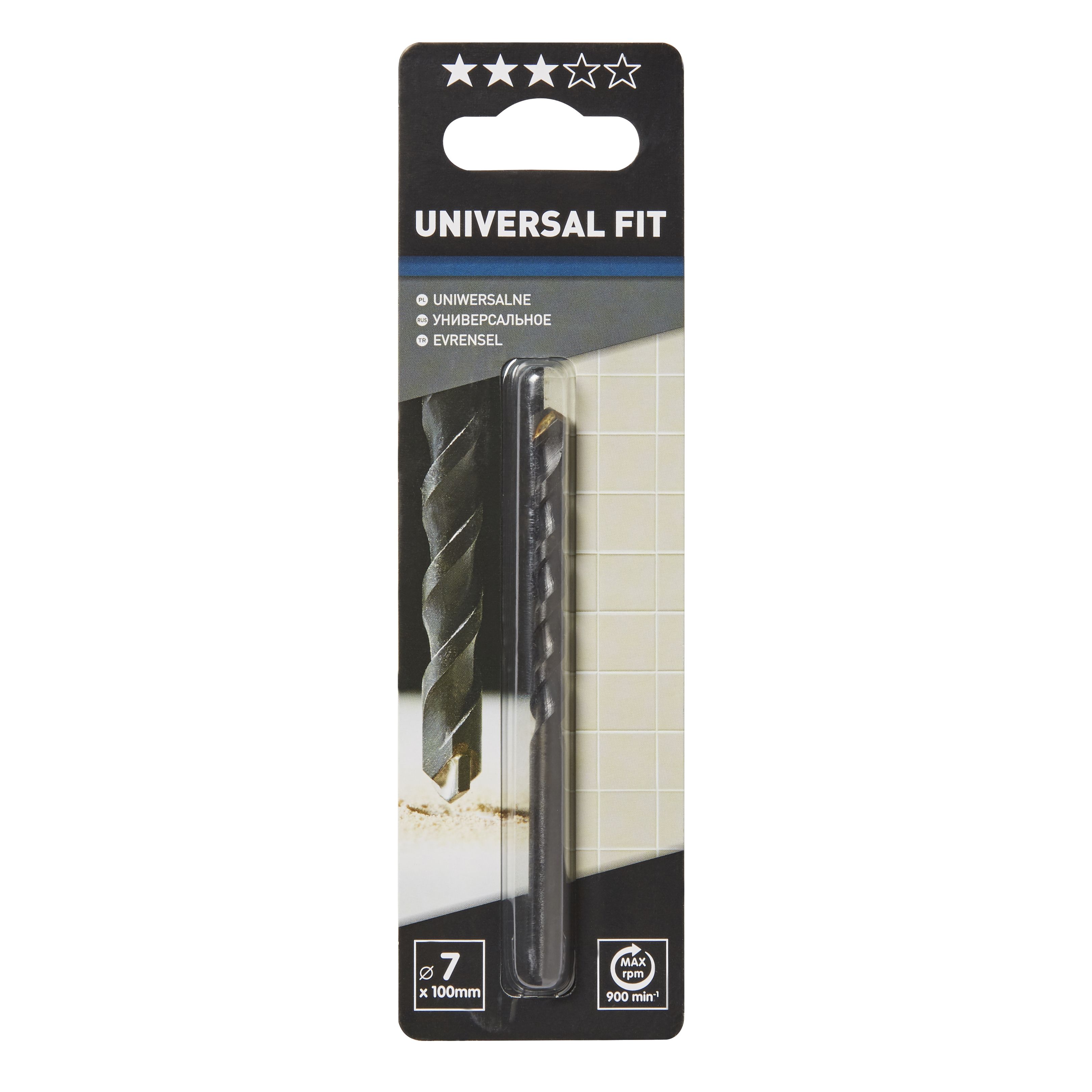 Universal Tile drill bit (Dia)7mm (L)100mm