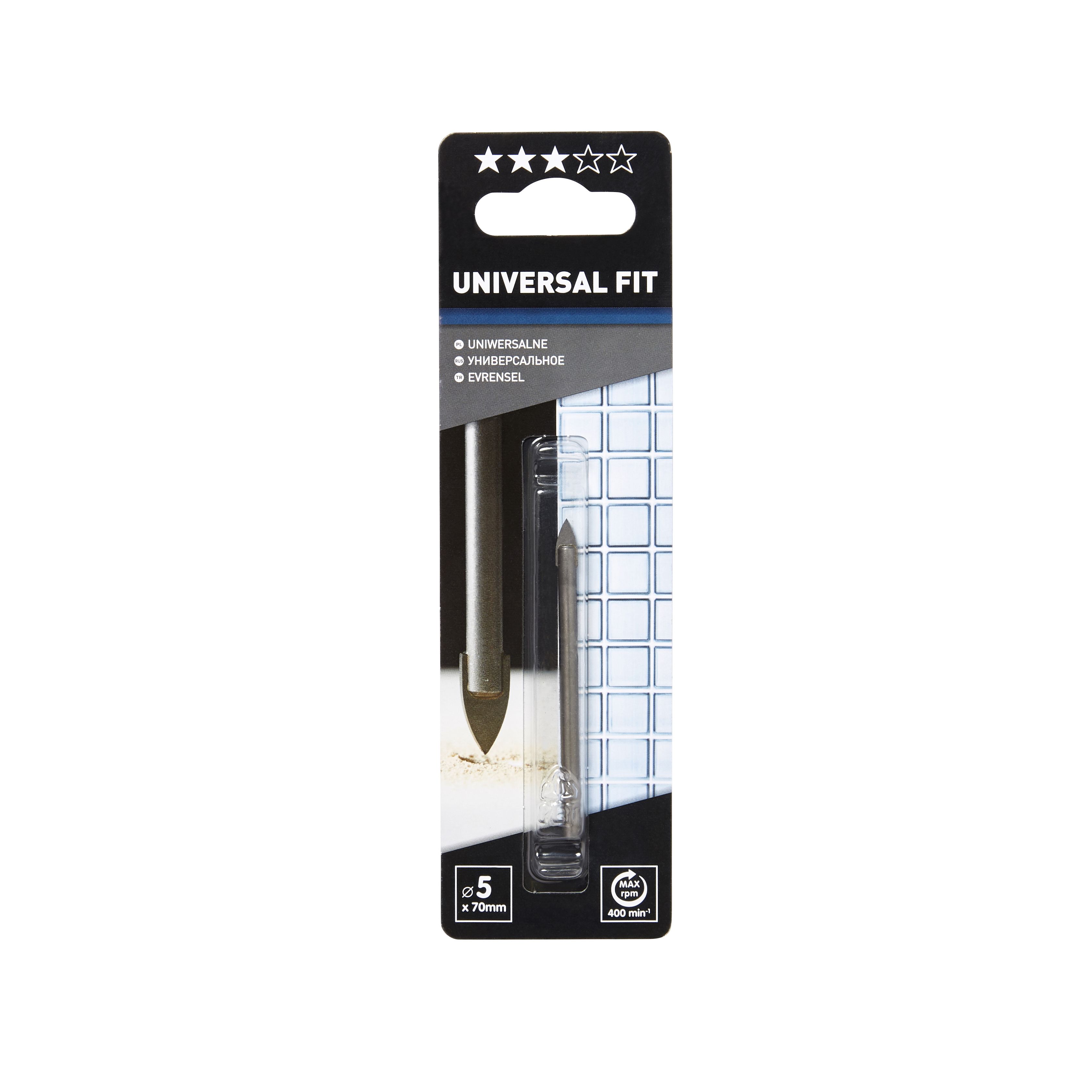 Universal Tile & glass drill bit (Dia)5mm (L)70mm