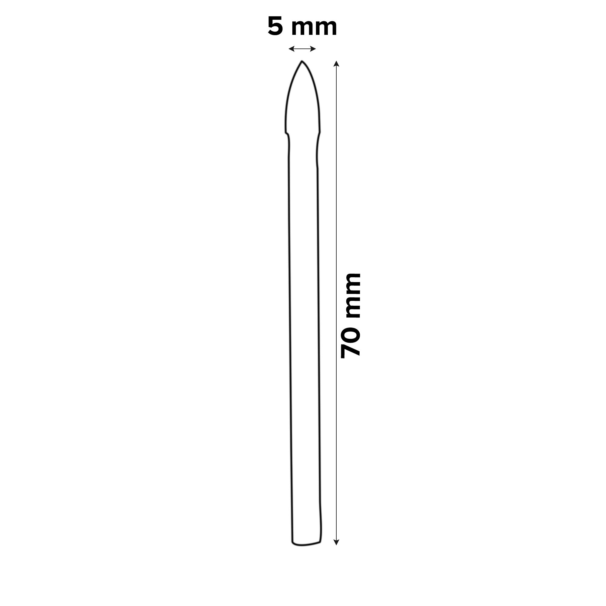 Universal Tile & glass drill bit (Dia)5mm (L)70mm