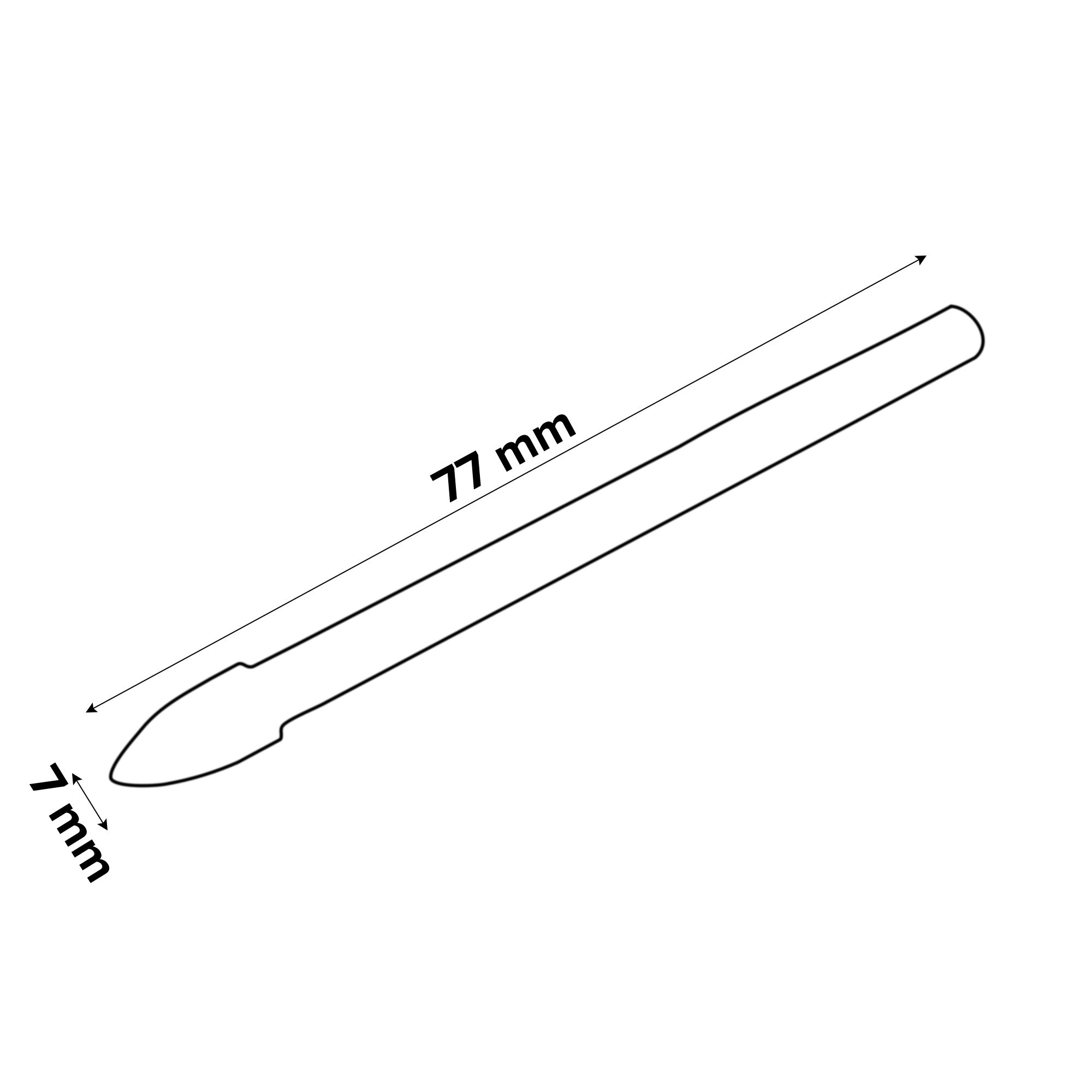 Universal Tile & glass drill bit (Dia)7mm (L)77mm