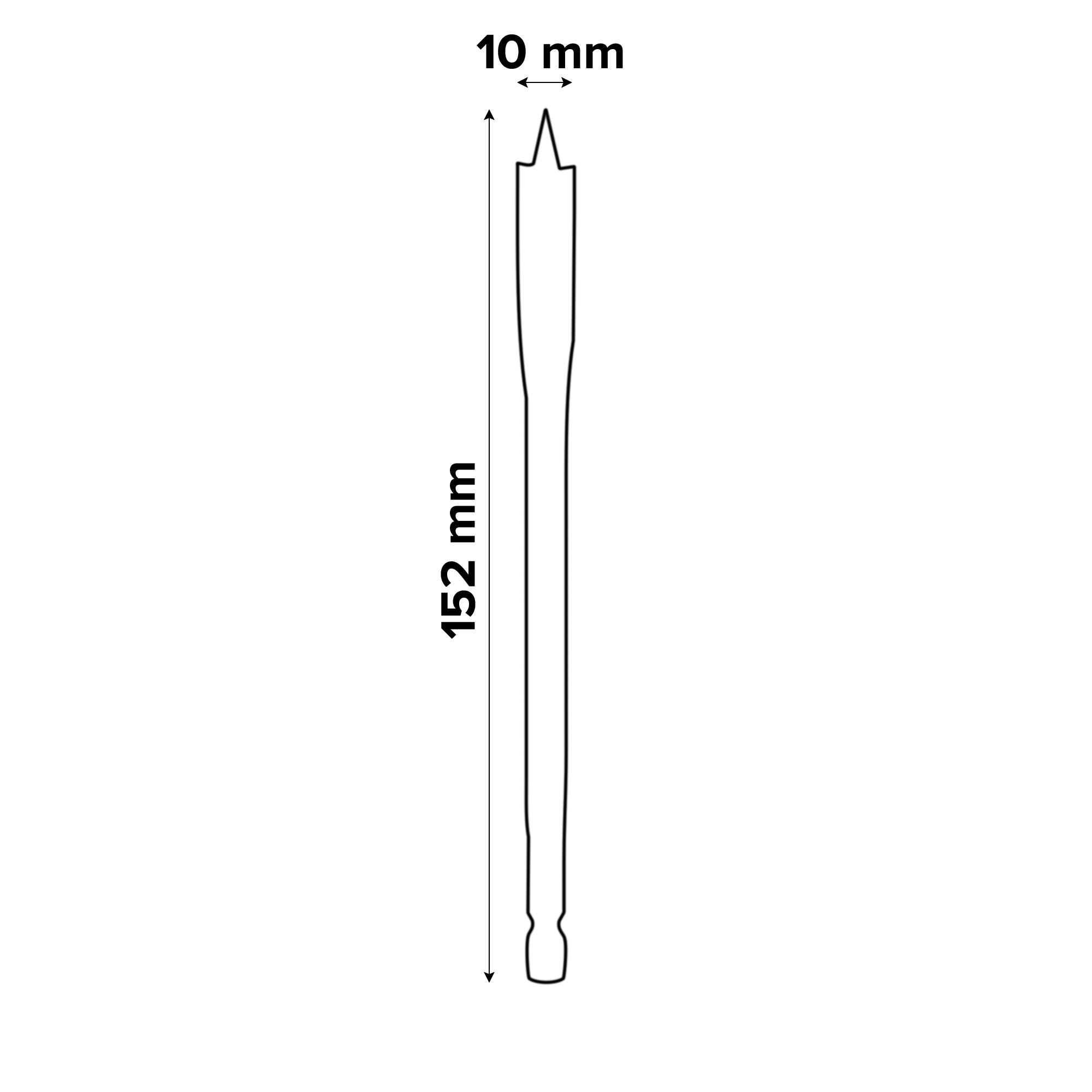 Universal Wood drill bit (Dia)10mm (L)152mm