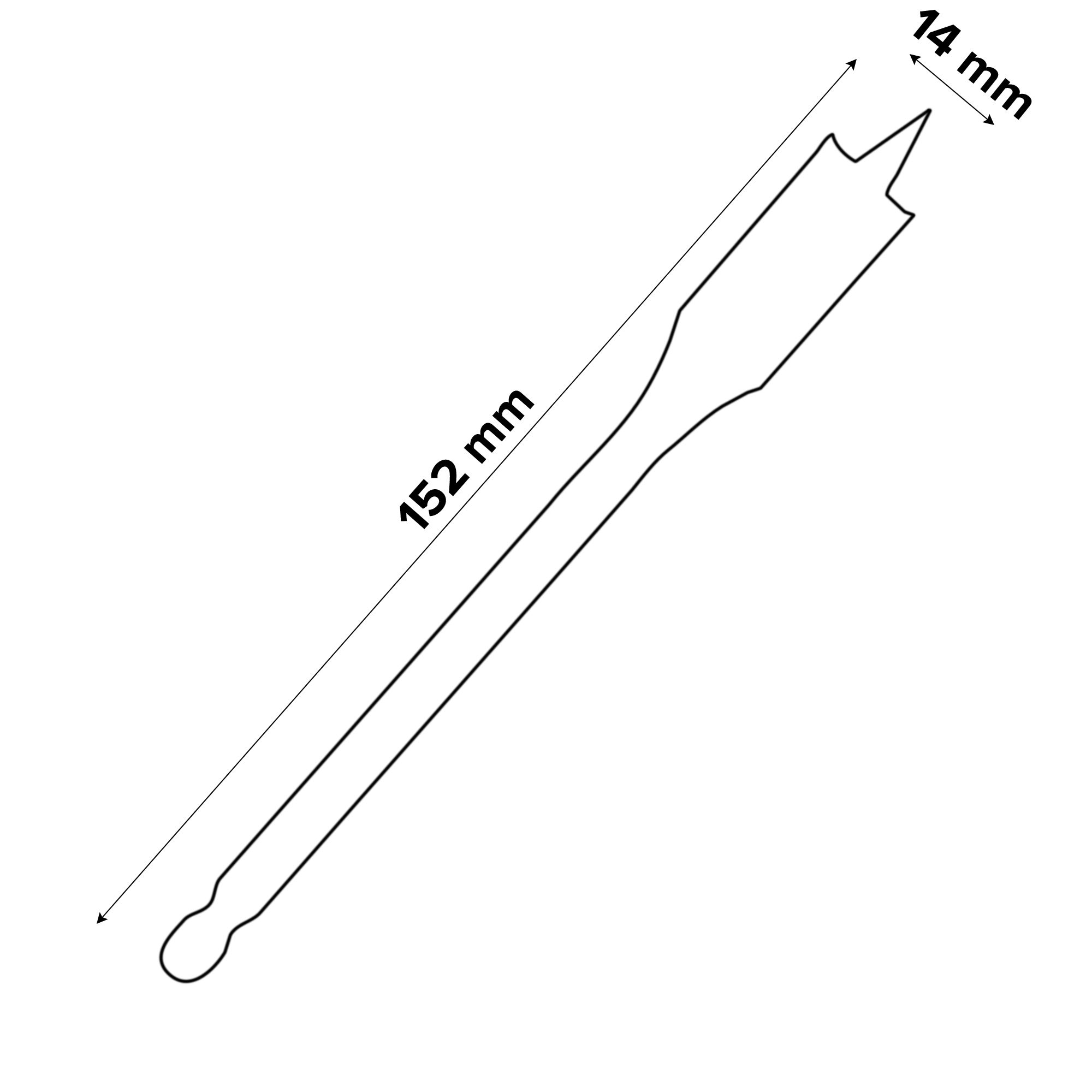 Universal Wood drill bit (Dia)14mm (L)152mm