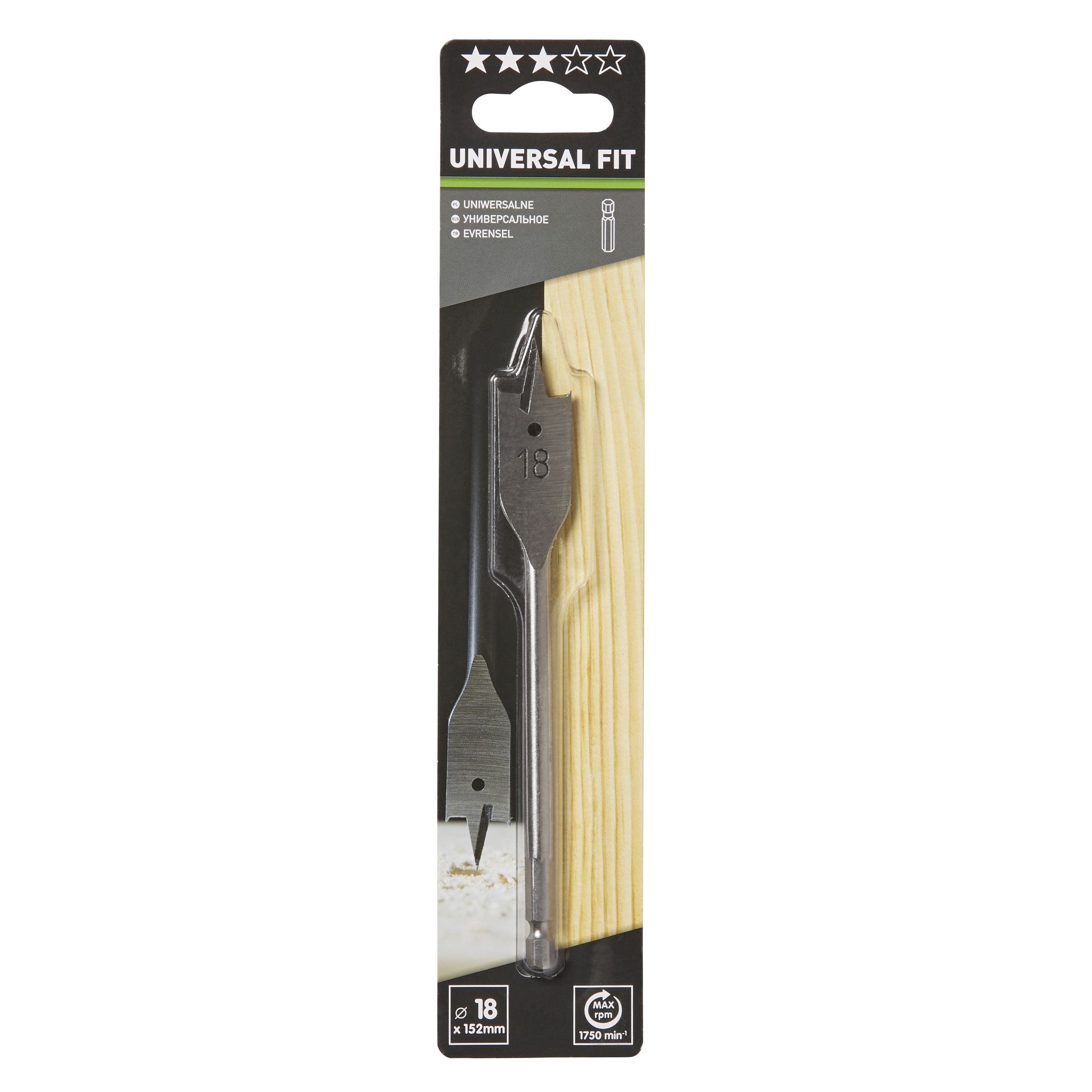 Universal Wood drill bit (Dia)18mm (L)152mm