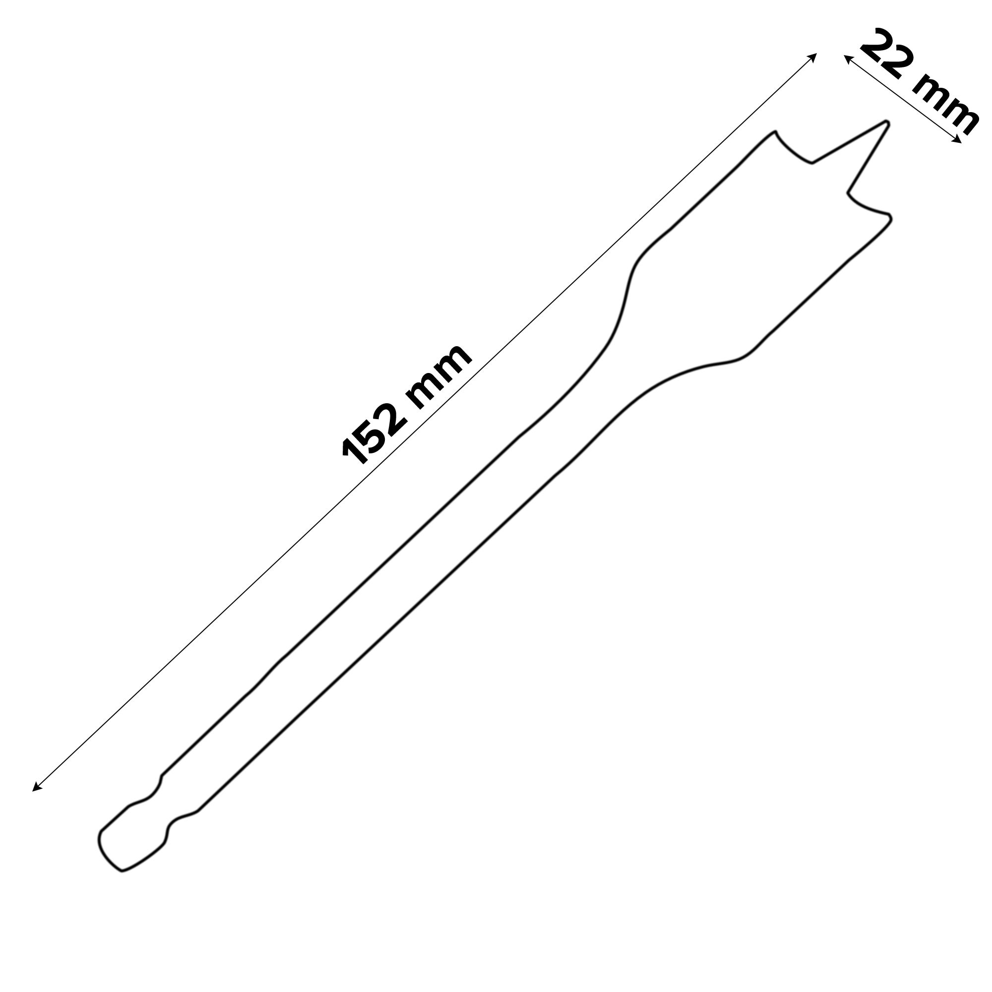 Universal Wood drill bit (Dia)22mm (L)152mm