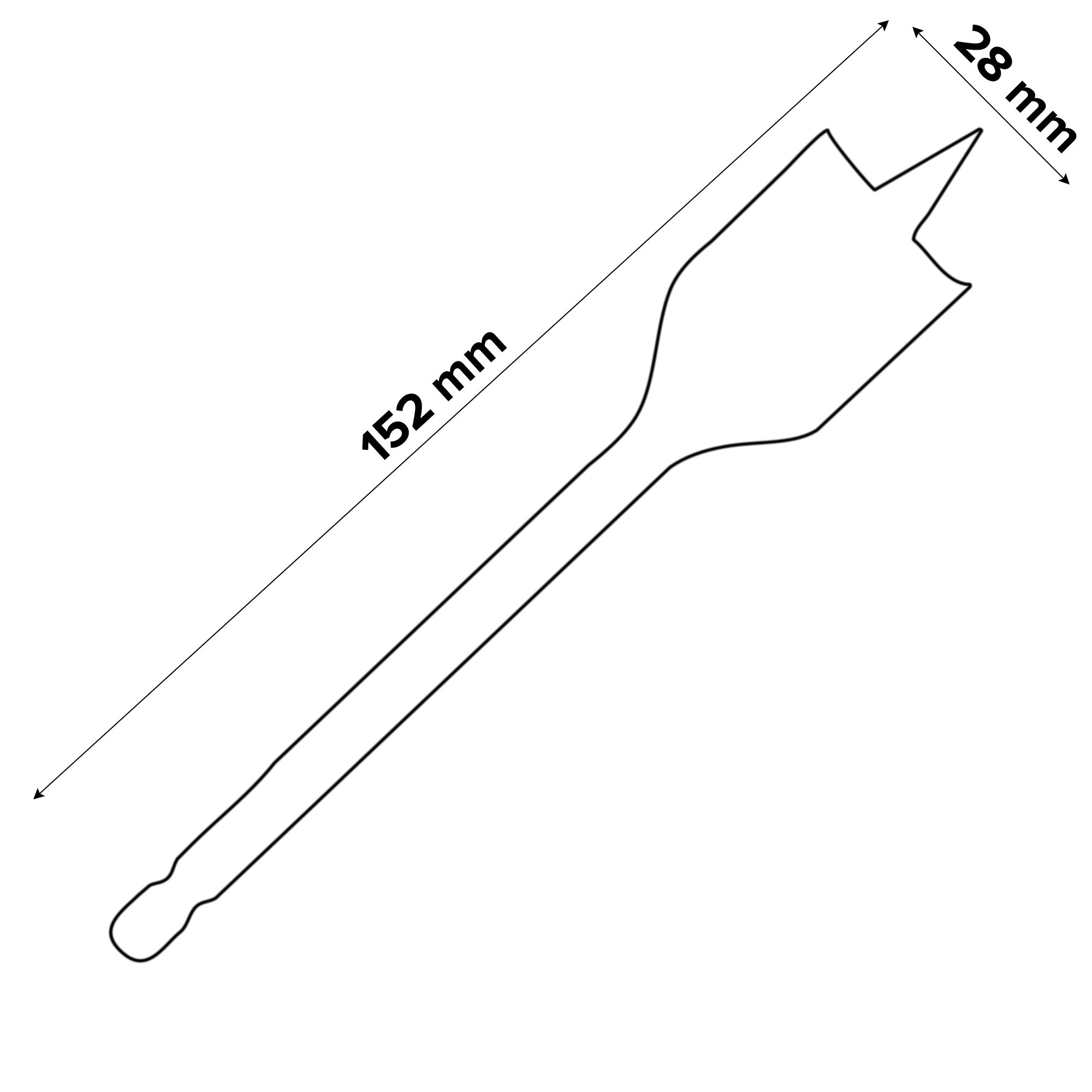 Universal Wood drill bit (Dia)28mm (L)152mm