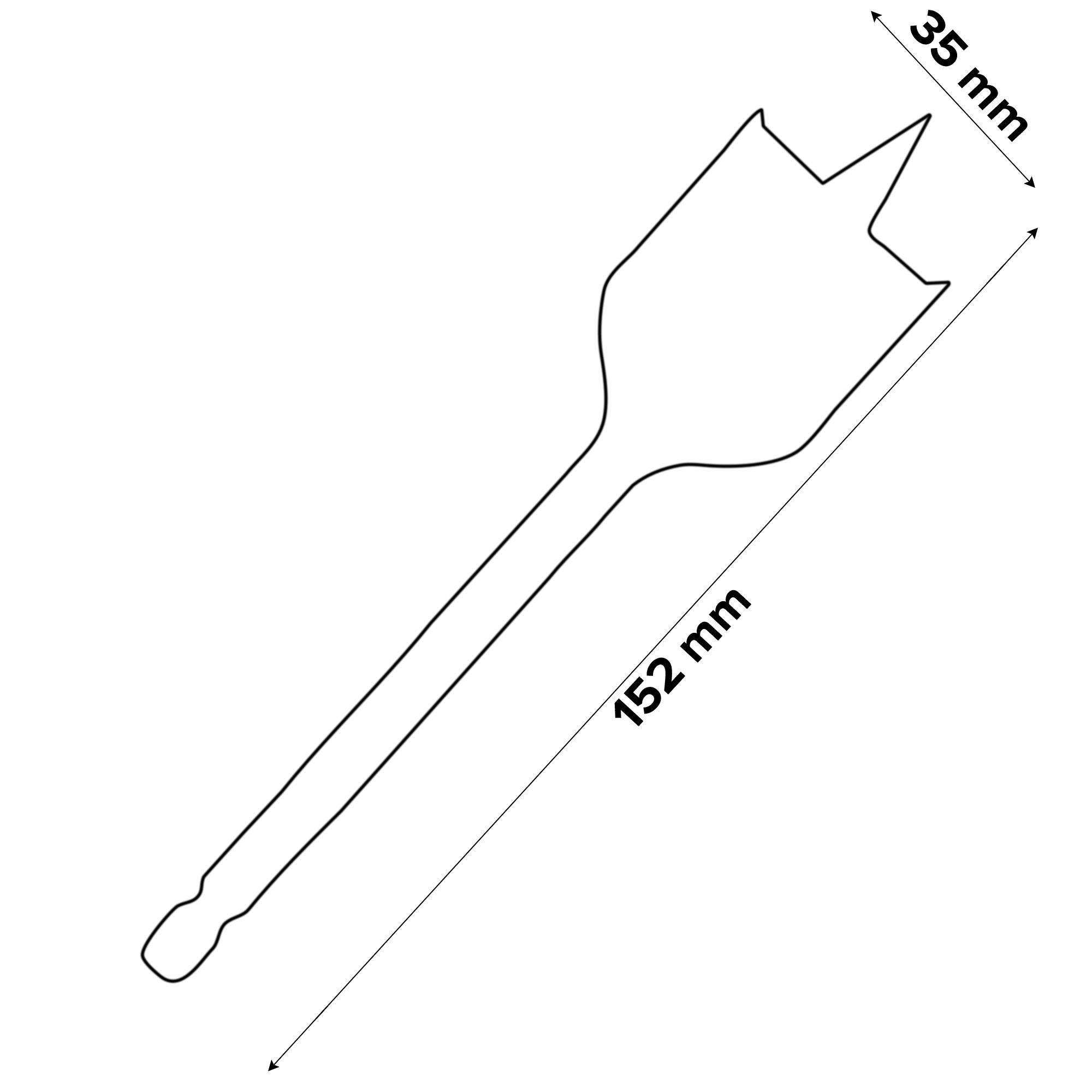 Universal Wood drill bit (Dia)35mm (L)152mm