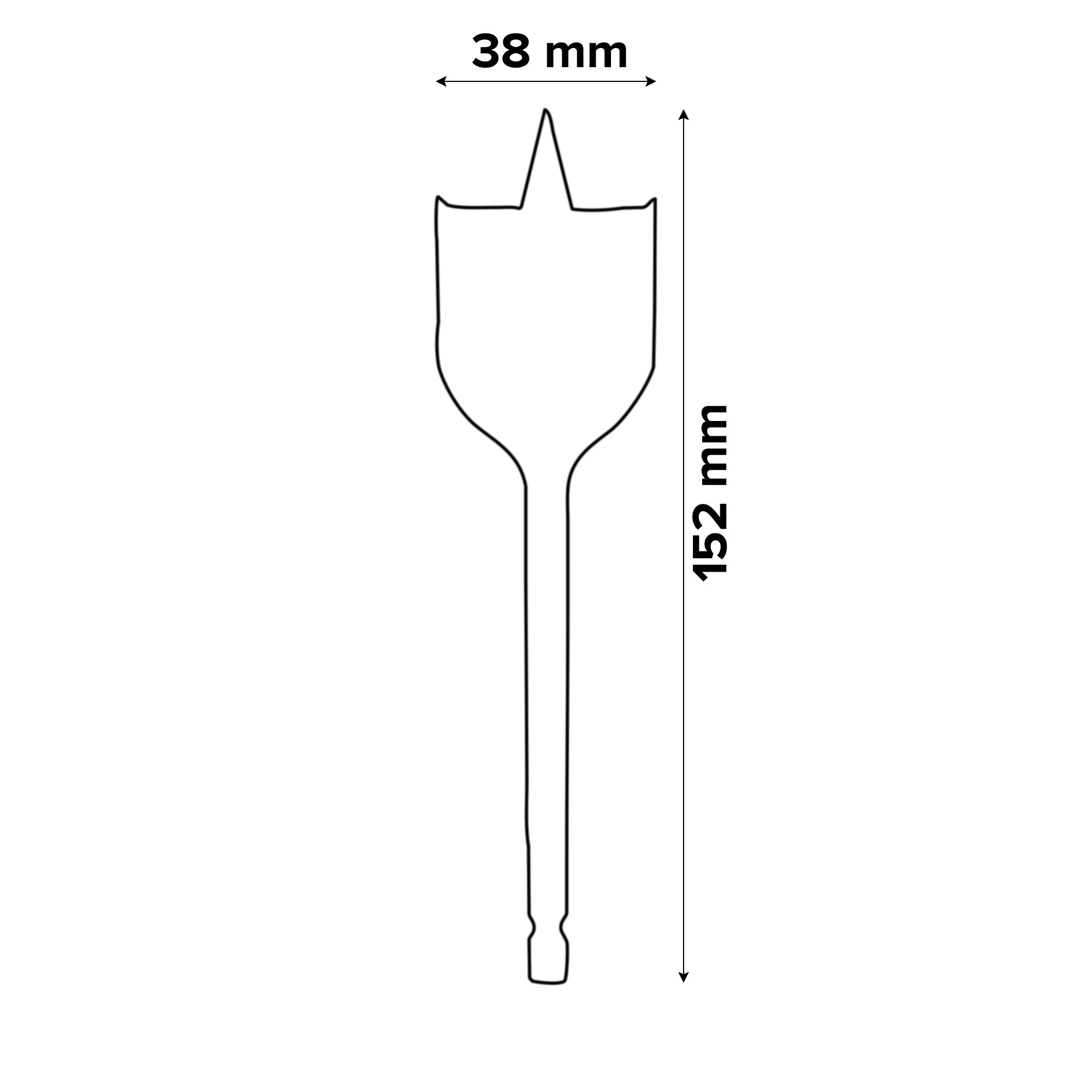 Universal Wood drill bit (Dia)38mm (L)152mm
