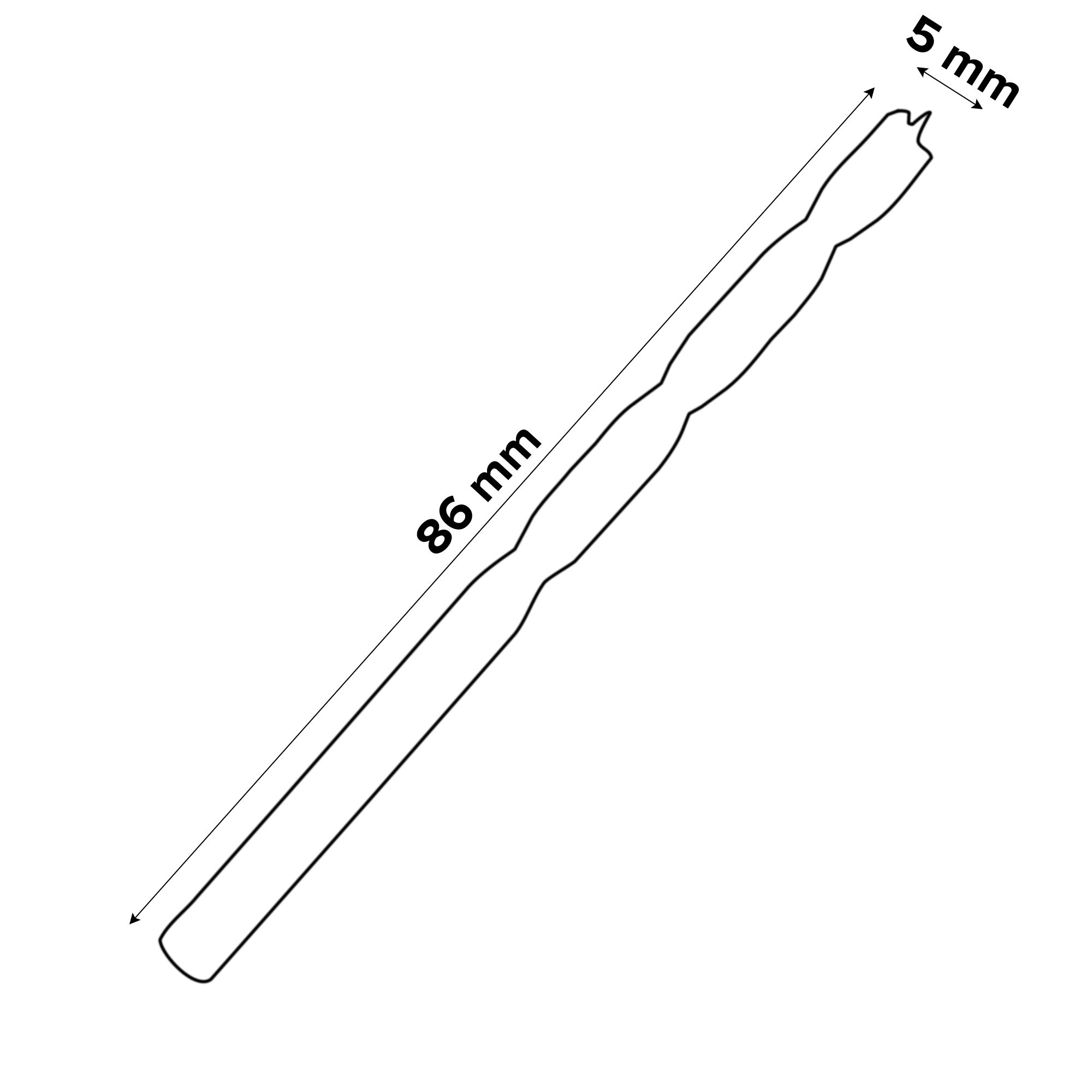 Universal Wood drill bit (Dia)5mm (L)86mm