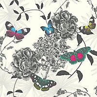 Unlimited Utopia Multicolour Butterflies Smooth Wallpaper