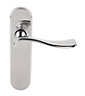 Urfic Berkshire Polished Nickel effect Steel & zinc alloy Latch Door handle (L)115mm, Pack