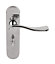 Urfic Berkshire Polished Nickel effect Steel & zinc alloy WC Door handle (L)115mm, Pack