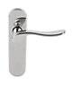 Urfic Hampshire Polished Nickel effect Steel & zinc alloy Latch Door handle (L)115mm, Pack