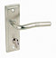 Urfic Nevada Satin Nickel effect WC Door handle (L)115mm, Pack of 2