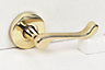 Urfic Polished Brass effect Scroll Latch Lever on rose handle (L)98mm