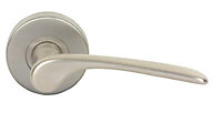Urfic Satin Nickel effect Latch Door handle (L)110mm