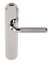 Urfic Vienna Polished Nickel effect Brass Latch Door handle (L)130mm, Pack