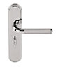 Urfic Vienna Polished Nickel effect Brass WC Door handle (L)130mm, Pack