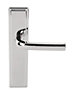 Urfic Westminster Polished Nickel effect Brass Latch Door handle (L)120mm, Pack