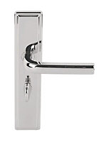 Urfic Westminster Polished Nickel effect Brass WC Door handle (L)120mm, Pack