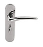 Urfic Yorkshire Polished Nickel effect Steel & zinc alloy WC Door handle (L)115mm, Pack