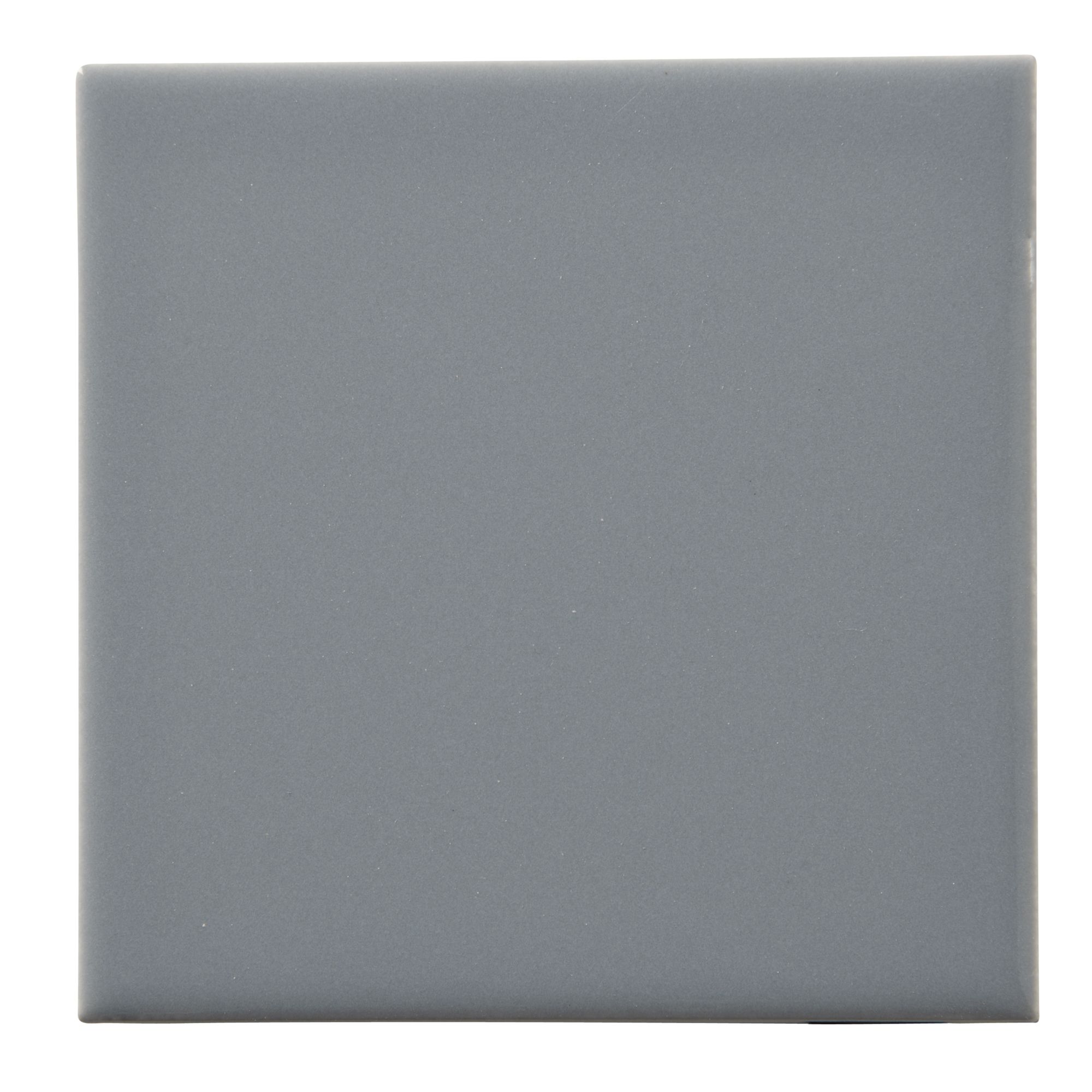 Utopia Grey Gloss Ceramic Wall Tile, Pack of 25, (L)100mm (W)100mm