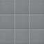 Utopia Grey Gloss Ceramic Wall Tile, Pack of 25, (L)100mm (W)100mm