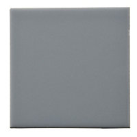 Utopia Grey Gloss Ceramic Wall Tile, Pack of 44, (L)150mm (W)150mm