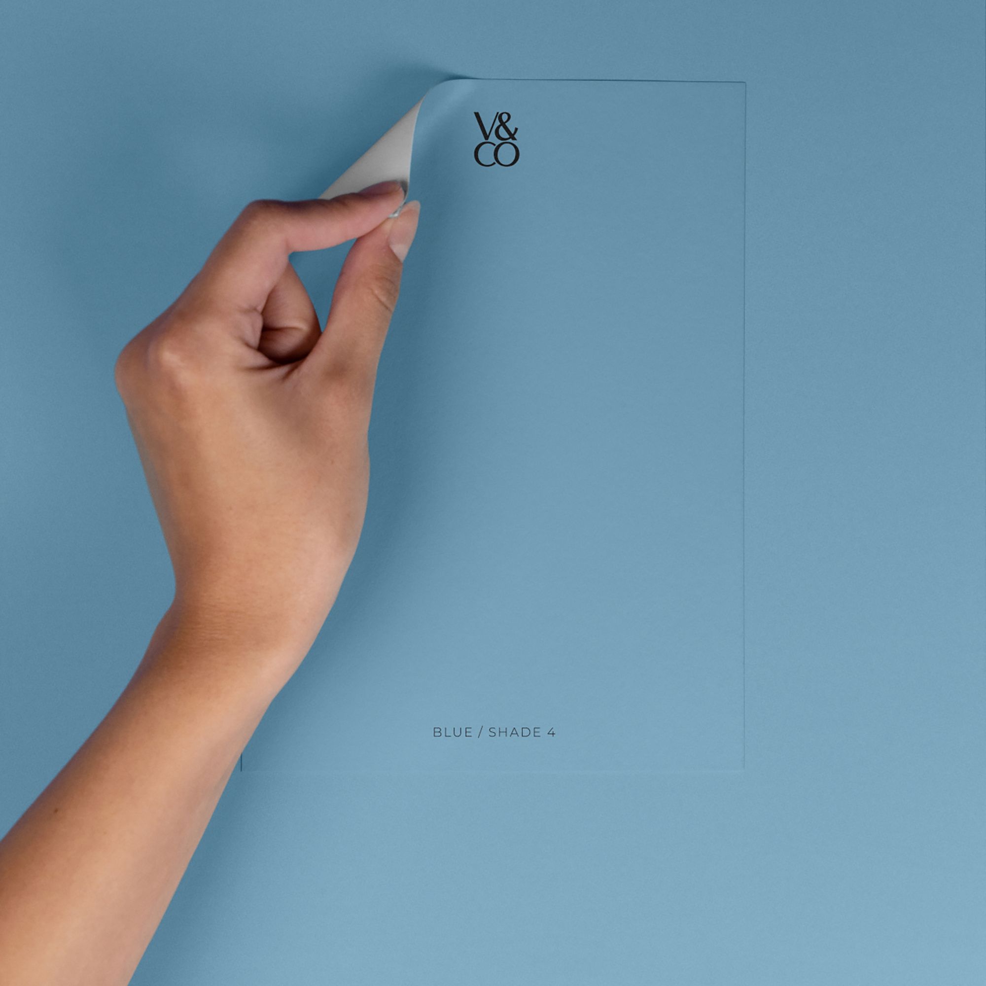 V&CO Blue Shade 4 Peel & stick Tester